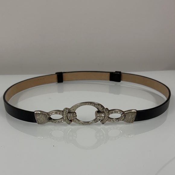 Chico's Accessories - Chico's Black Belt with Silver Accents